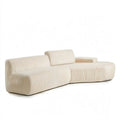Trzyosobowa sofa sztruksowa kremowa 260 x 105 x 75 cm