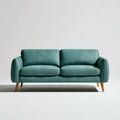 Dwuosobowa sofa z aksamitną tapicerką w kolorze morskiej zieleni, 170 x 85 x 82 cm