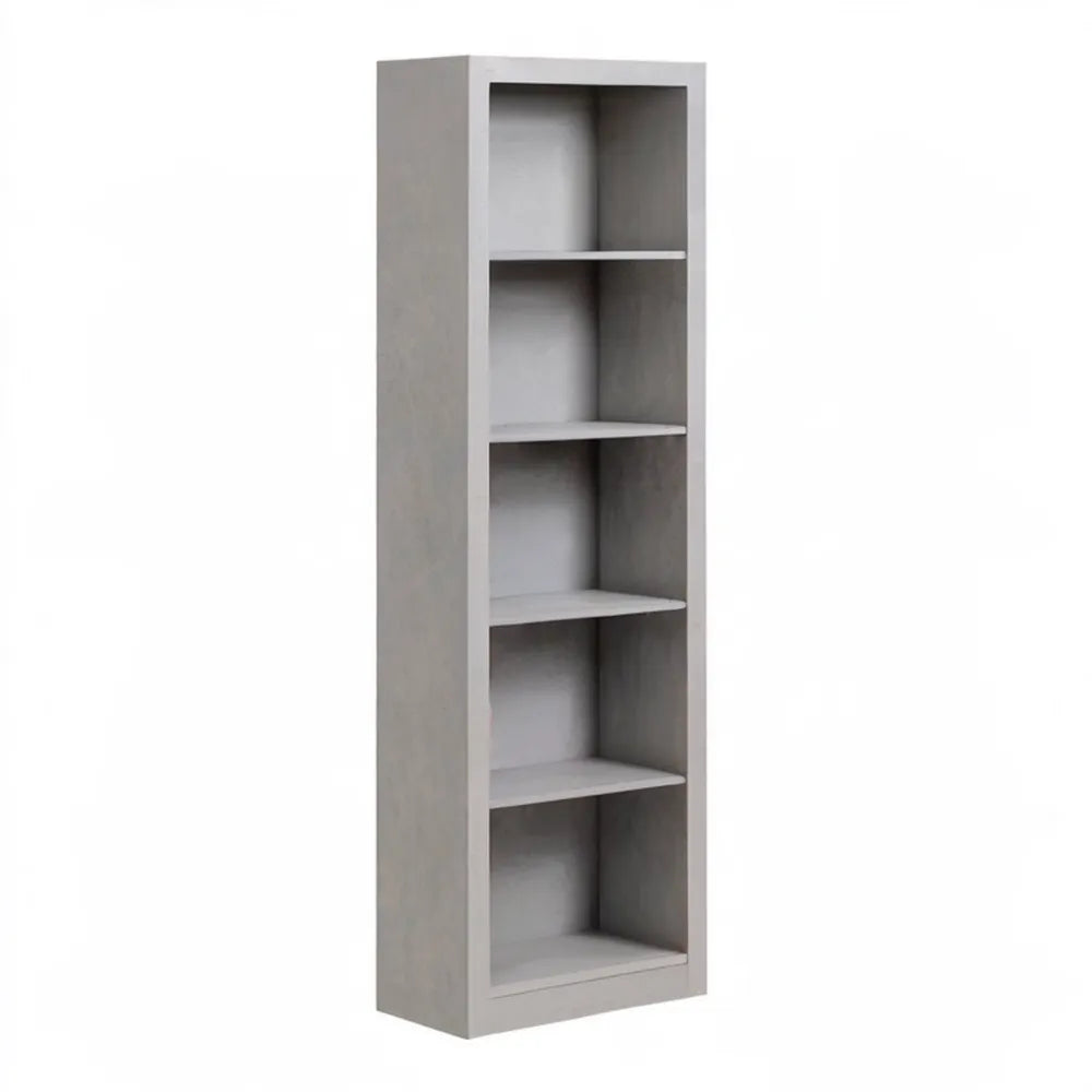 Regał na książki MDF w kolorze szarego betonu 180 x 40 x 30 cm