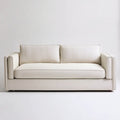 Kremowa sofa dwuosobowa z tapicerką poliestrową, 180 x 90 x 80 cm