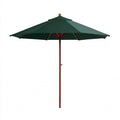 Ośmiokątny parasol ogrodowy ciemnozielony/brązowy, Ø 270 cm, wysokość 250 cm, drewniany maszt