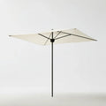 Kremowo-czarny kwadratowy parasol ogrodowy 270 x 270 cm, wysokość 250 cm