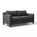 Dwuosobowa sofa ciemnoszara z czarnymi nogami, 180 x 85 x 82 cm